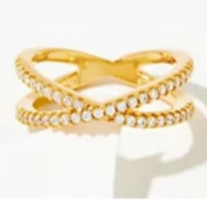 Diamonique crossover ring size 7